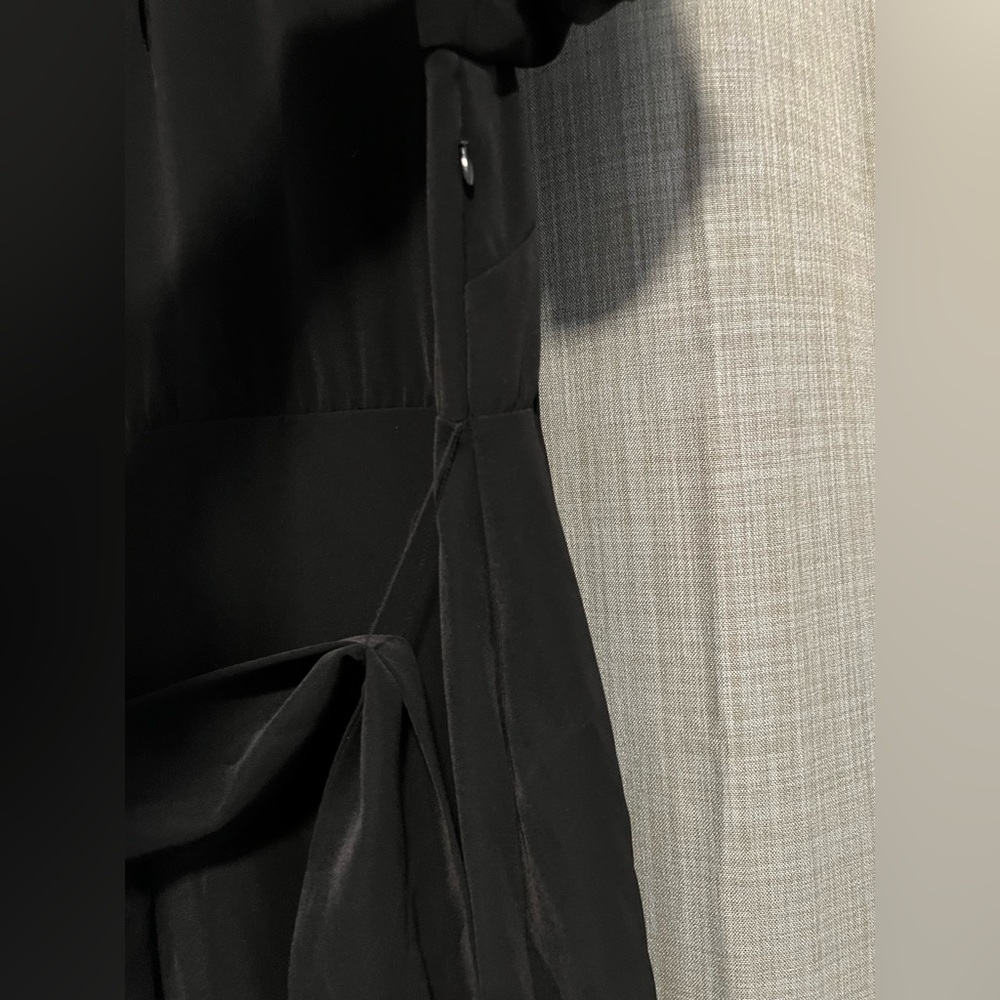 Sachin + Babi Black Puff-Sleeve Midi Camilla Dress with Belted Waist - Picture 10 of 12